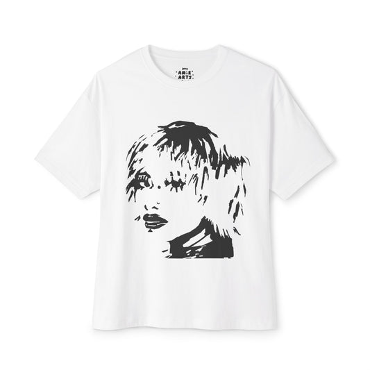 Negative Space Unisex Oversized Boxy Tee