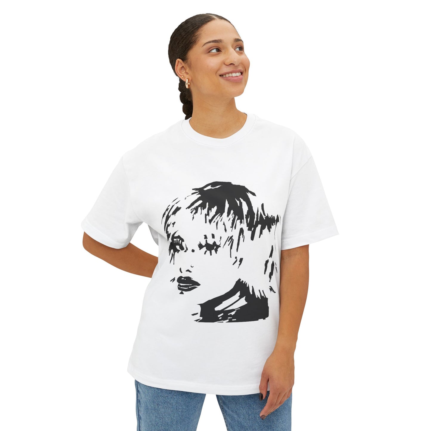 Negative Space Unisex Oversized Boxy Tee